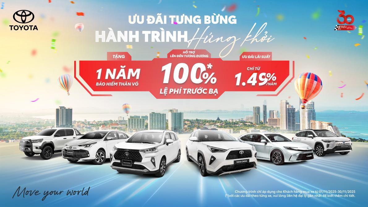 TOYOTA VIỆT NAM CÙNG HỆ THỐNG ĐẠI LÝ TRIỂN KHAI CHƯƠNG TRÌNH KHUYẾN MẠI THÁNG 11/2025