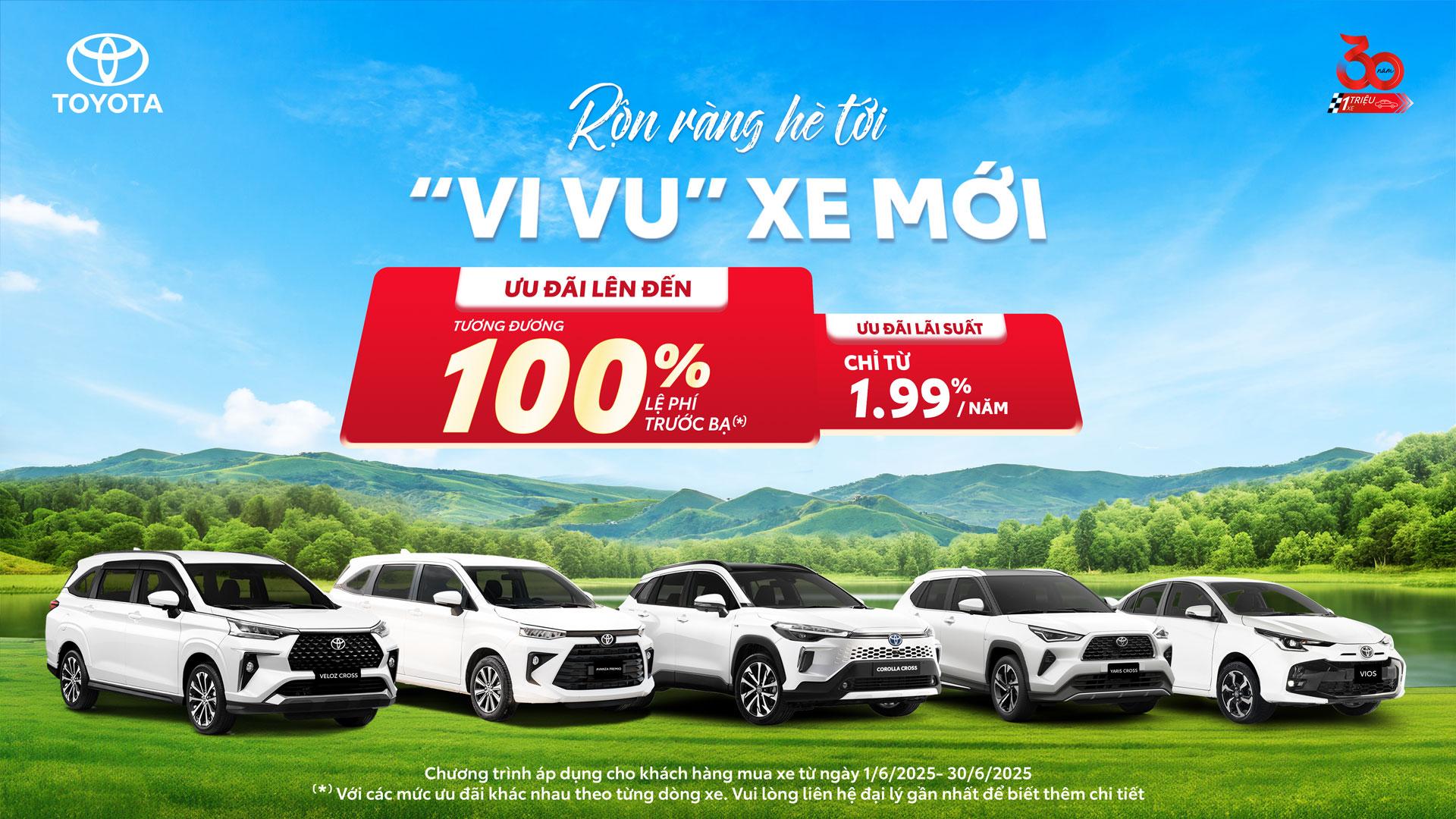 TOYOTA VIỆT NAM CÙNG HỆ THỐNG ĐẠI LÝ TRIỂN KHAI CHƯƠNG TRÌNH KHUYẾN MẠI THÁNG 06/2025