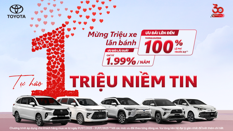 TOYOTA VIỆT NAM CÙNG HỆ THỐNG ĐẠI LÝ TRIỂN KHAI CHƯƠNG TRÌNH KHUYẾN MẠI THÁNG 07/2025